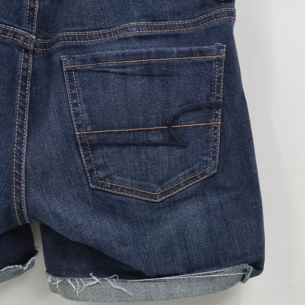 American Eagle AEO Denim Midi Super Stretch Denim Shorts Size 0 - Picture 5 of 9